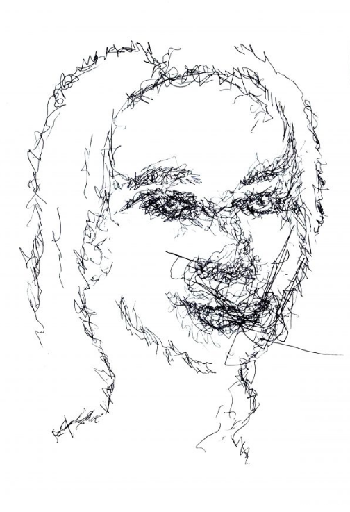 Initial reference sketch by Ai-Da source: artsandcollections.com